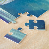 Weiße violette Blumen in einer Vase Puzzle (Seite)