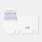 Weiße violette Glitzer Glitzern Danke Geschenkschachtel (Ungefaltet)