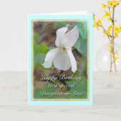 Weiße Violettochter-Schwiegertotenkarte Karte (Gelbe Blume)