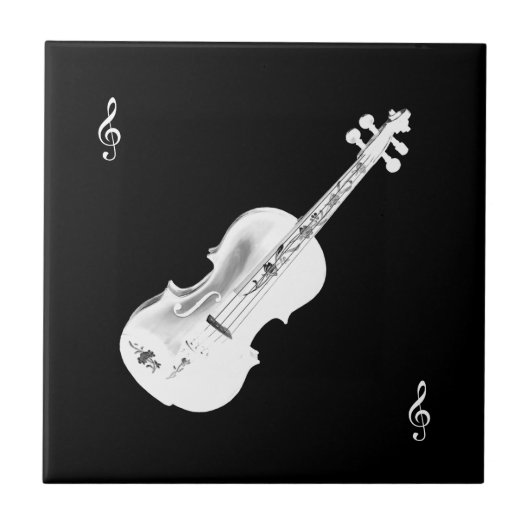 Weiße Violine Fliese (Vorderseite)