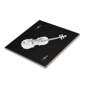 Weiße Violine Fliese (Seite)