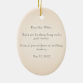 Weiße Violine oder Viola mit Bow Beige, benutzerde Keramik Ornament (Hinten)