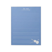 Weiße Violine und Bow Notizblock (Rotiert)