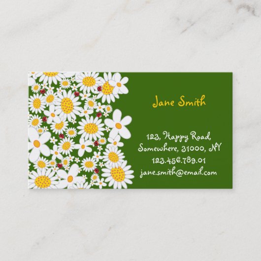 Weiße Visitenkarte (Vorderseite)