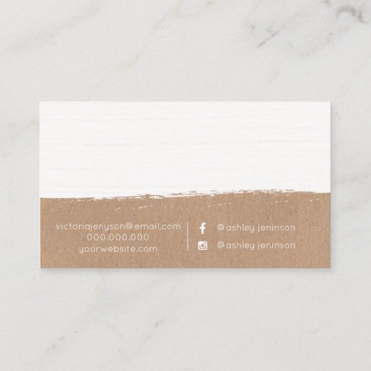 Weiße Visitenkarte (Rückseite)