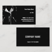 Weiße Visitenkarte der Lederjacke horizontal (Vorne/Hinten)