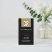 Weiße Visitenkarte für vertikale, braune Beige Str (Stehend Vorderseite)