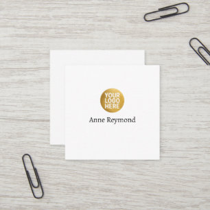 Weiße Visitenkarte mit Logo