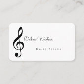 weiße Visitenkarte & Musiknote (Vorderseite)