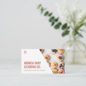 Weiße Visitenkarten für die Lieferung von Lebensmi Visitenkarte (Stehend Vorderseite)