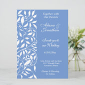 Weiße Vögel bei Hochzeiten Einladung (Stehend Vorderseite)