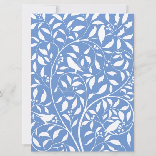 Weiße Vögel bei Hochzeiten Einladung (Rückseite)