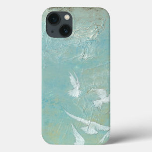 Weiße Vögel, die durch blauen Himmel fliegen Case-Mate iPhone Hülle