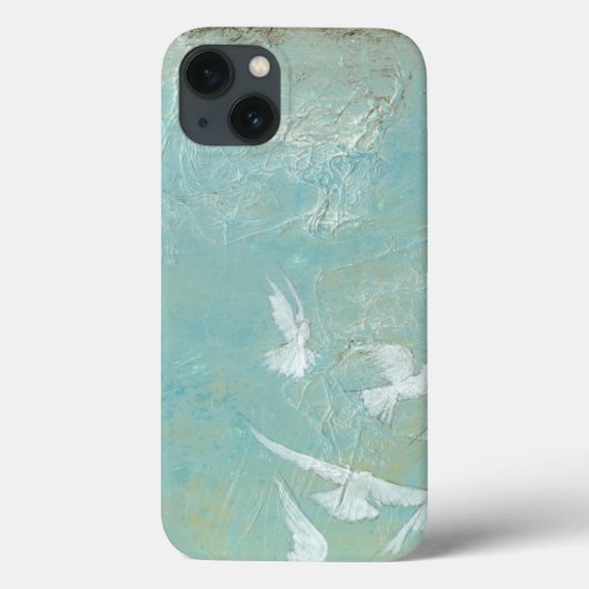 Weiße Vögel fliegen durch den blauen Himmel Case-Mate iPhone Hülle (Rückseite)