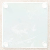 Weiße Vögel fliegen durch den blauen Himmel Glasuntersetzer (Rückseite)