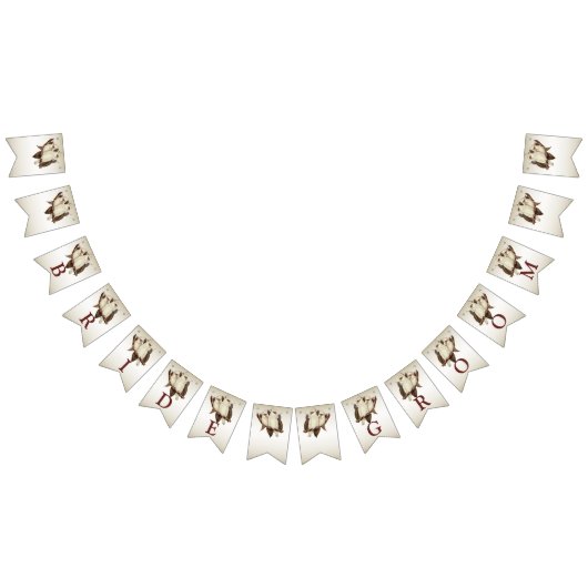 Weiße Vögel Hochzeitsflagge Wimpelkette (Alle)