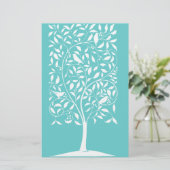 Weiße Vögel im Baum (Stehend Vorderseite)