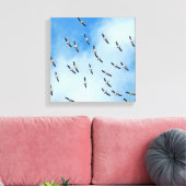 Weiße Vögel in Flight Canvas Print Leinwanddruck (Insitu (Wohnzimmer))