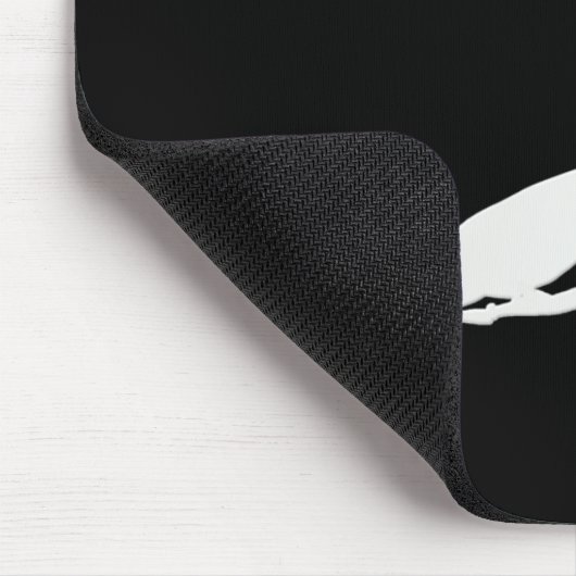 Weiße Vogel-Silhouette Mousepad (Ecke)