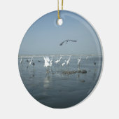 Weiße Vögel zeigen Hakuna matata.JPG Keramik Ornament (Links)