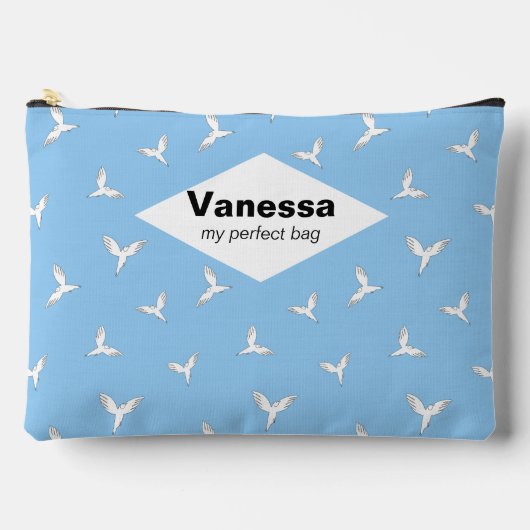 Weiße Vögel. Zubehörtasche (Vorderseite)