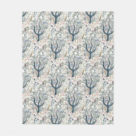 Weiße Volkskunst, Wald Erde Tones Fleecedecke