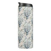 Weiße Volkskunst, Wald Erde Tones Thermosbecher (Nach rechts gedreht)