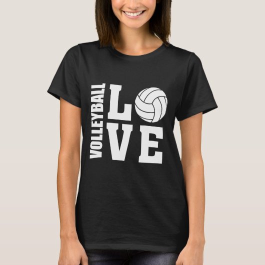 Weiße Volleyball-Liebe, Volleyball-T - Shirt (Vorderseite)