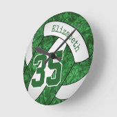 Weiße Volleyball-Team färbt Mädchen nach Maß Runde Wanduhr (Winkel)