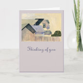 Weiße Vorhänge im Fenstergedanken Ihrer Karte (Vorderseite)