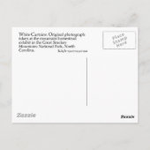 Weiße Vorhänge Postkarte (Rückseite)