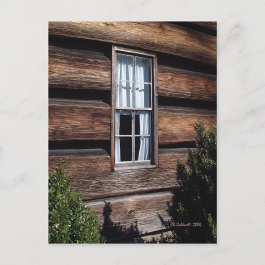 Weiße Vorhänge Postkarte (Vorderseite)