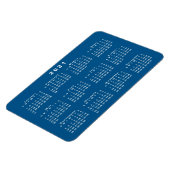 Weiße Vorlage für den Kalender 2021 Aquamarin blau Magnet (Linke Seite)