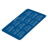 Weiße Vorlage für den Kalender 2025 Blaue Hintergr Magnet (Linke Seite)