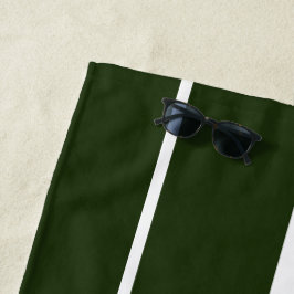 Weiße, waagerechte Streifen auf fett grünen Streif Strandtuch