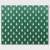 Weiße Wälder Waldspruce Bäume Geschenkpapier (Flach)