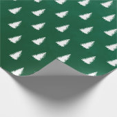 Weiße Wälder Waldspruce Bäume Geschenkpapier (Ecke)