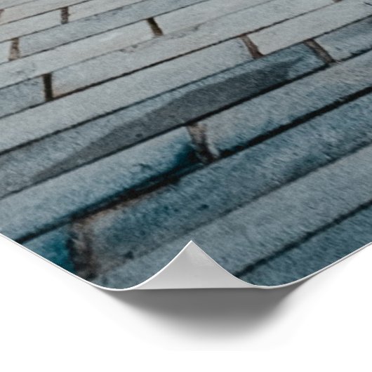 Weiße Wandfliesen Poster (Ecke)