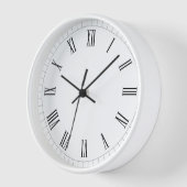 Weiße Wanduhr im römischen Stil (Winkel)