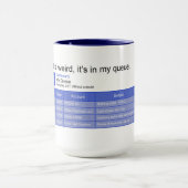 Weiße Warteschlange Tasse (Zentrum)