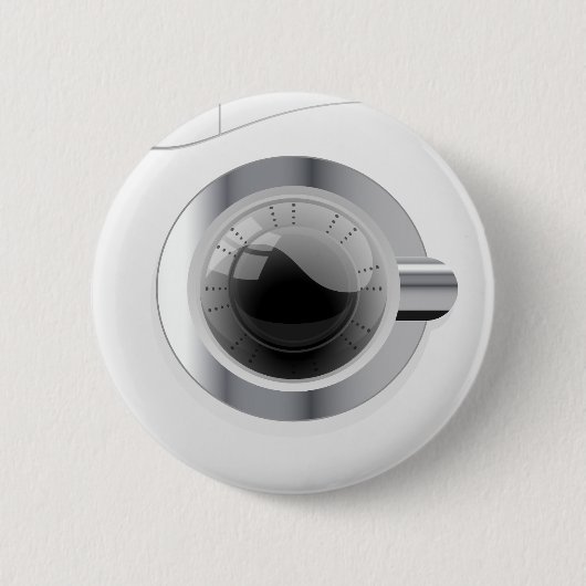 Weiße Waschmaschine Button (Vorderseite)