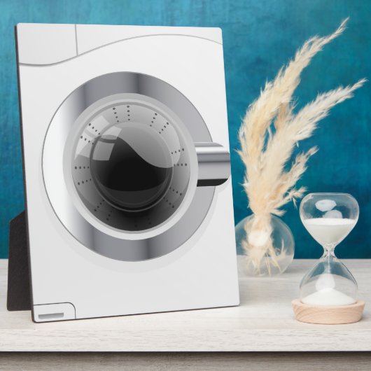 Weiße Waschmaschine Fotoplatte (Seite)