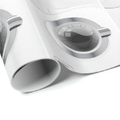 Weiße Waschmaschine Geschenkpapier (Rolleneckpunkt)
