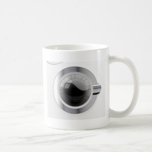 Weiße Waschmaschine Kaffeetasse