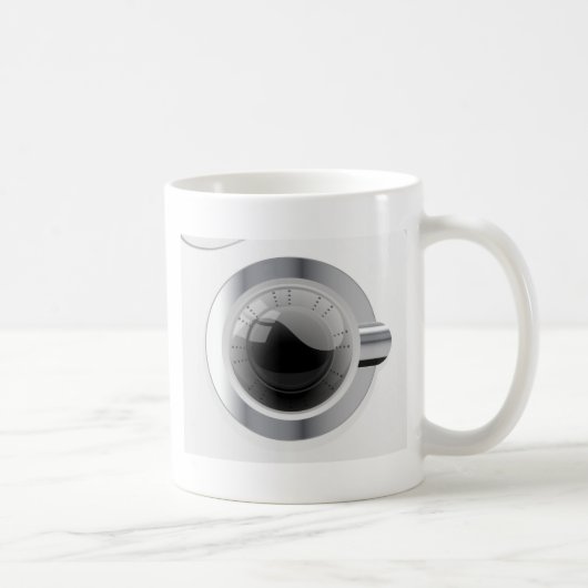 Weiße Waschmaschine Kaffeetasse (Rechts)
