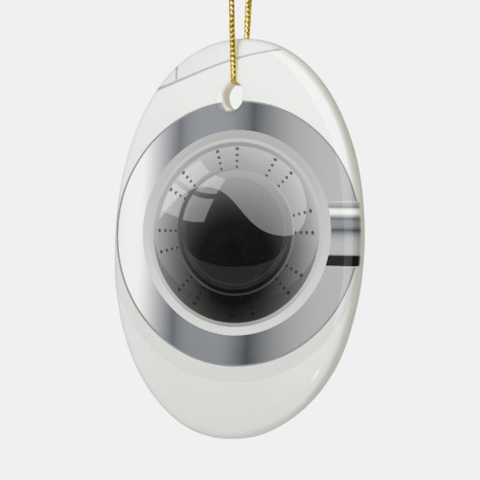 Weiße Waschmaschine Keramikornament (Links)
