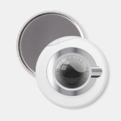 Weiße Waschmaschine Magnet (Vorderseite/Rückseite)