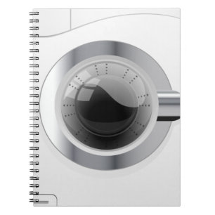Weiße Waschmaschine Notizblock