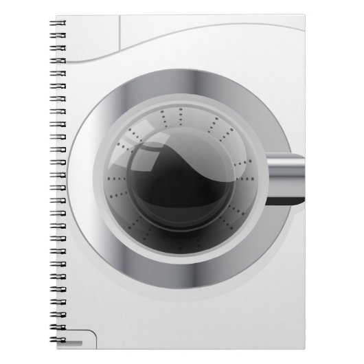 Weiße Waschmaschine Notizblock (Vorderseite)