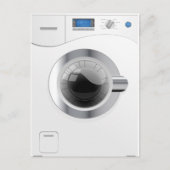 Weiße Waschmaschine Postkarte (Vorderseite)